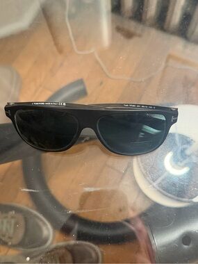 Tom Ford Black Sunglasses with Dark Green Lenses